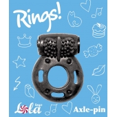 Черное эрекционное кольцо с вибрацией Rings Axle-pin - Lola Games - в Самаре купить с доставкой