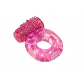 Розовое эрекционное кольцо с вибрацией Rings Axle-pin - Lola Games - в Самаре купить с доставкой