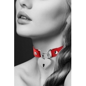 Красный чокер с замком в форме сердца - Bijoux Pour Toi - купить с доставкой в Самаре