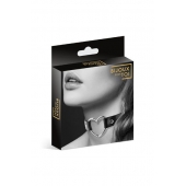 Чёрный чокер с кольцом в форме сердца - Bijoux Pour Toi - купить с доставкой в Самаре