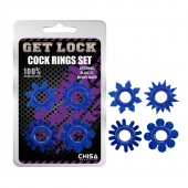 Набор из 4 синих колец Get Lock - Chisa - в Самаре купить с доставкой