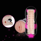 Мастурбатор-вагина Sex In A Can Vibra Vagina Tunnel - Lovetoy - в Самаре купить с доставкой