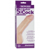 Насадка-реалистик для трусиков Vac-U-Lock 5  Realistic - 12,7 см. - Doc Johnson - купить с доставкой в Самаре