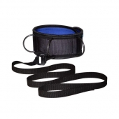 Чёрно-синий неопреновый ошейник с поводком - Sitabella - купить с доставкой в Самаре