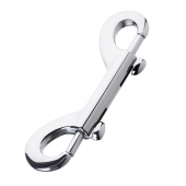 Серебристый двухсторонний карабин TOYFA Metal - ToyFa - купить с доставкой в Самаре