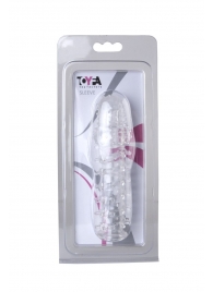 Прозрачная, закрытая насадка с шипами и точками - 13,5 см. - Toyfa Basic - в Самаре купить с доставкой