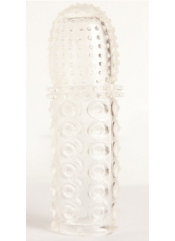 Прозрачная закрытая гелевая насадка - 13,5 см. - Toyfa Basic - в Самаре купить с доставкой