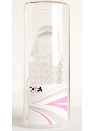 Гелевая прозрачная насадка с 2 отростками - 13 см. - Toyfa Basic - в Самаре купить с доставкой