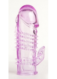 Фиолетовая насадка с коготком и шипами - 13 см. - Toyfa Basic - в Самаре купить с доставкой