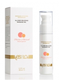 Универсальный массажный гель-смазка Allover Delicious Massage Gel с ароматом персика и аброкоса - 50 мл. - YESforLOV - купить с доставкой в Самаре