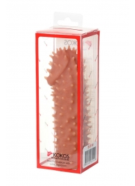 Телесная насадка на фаллос с имитацией шипов KOKOS Extreme Sleeve 07 - 14,7 см. - KOKOS - в Самаре купить с доставкой