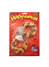 Металлические наручники с леопардовой плюшевой отделкой - Сима-Ленд - купить с доставкой в Самаре