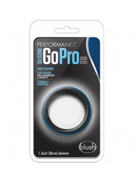 Черно-синее эрекционное кольцо Silicone Go Pro Cock Ring - Blush Novelties - в Самаре купить с доставкой