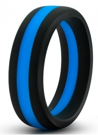 Черно-синее эрекционное кольцо Silicone Go Pro Cock Ring - Blush Novelties - в Самаре купить с доставкой