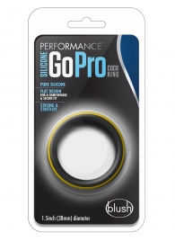 Черно-желтое силиконовое эрекционное кольцо Silicone Go Pro Cock Ring - Blush Novelties - в Самаре купить с доставкой