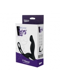 Черный вибромассажер простаты P-PLEASER W ERECTION ENHANCE - Dream Toys - в Самаре купить с доставкой