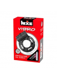 Чёрное эрекционное виброкольцо Luxe VIBRO  Африканский Эль Дьябло  + презерватив - Luxe - в Самаре купить с доставкой