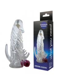 Закрытая прозрачная вибронасадка на пенис Crystal Sleeve Vibe - Erowoman-Eroman - в Самаре купить с доставкой
