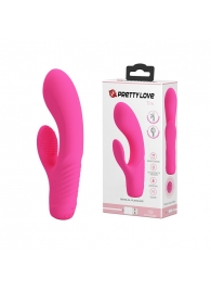 Розовый вибратор с клиторальным отростком Tim - 15,5 см. - Baile