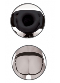 Черный полый страпон унисекс Hollow Strap-On - 14,5 см. - Pipedream - купить с доставкой в Самаре
