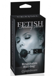 Черный кляп с дырочками Breathable Ball Gag - Pipedream - купить с доставкой в Самаре
