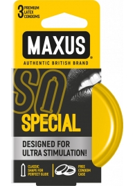 Презервативы с точками и рёбрами в железном кейсе MAXUS Special - 3 шт. - Maxus - купить с доставкой в Самаре