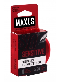 Ультратонкие презервативы в железном кейсе MAXUS Sensitive - 3 шт. - Maxus - купить с доставкой в Самаре