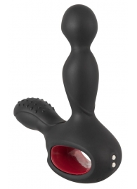 Черный вибромассажер простаты с нагревом и ротацией Prostate Plug - 14,5 см. - Orion - в Самаре купить с доставкой