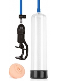 Прозрачная вакуумная помпа Sex Expert с насадкой-вагиной - Sex Expert - в Самаре купить с доставкой