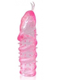 Закрытая рельефная насадка Crystal sleeve snakes в виде змеи с усиками - 14 см. - Erowoman-Eroman - в Самаре купить с доставкой