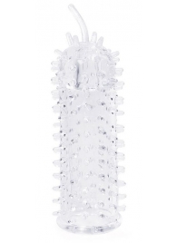 Закрытая рельефная насадка Crystal sleeve с усиками - 12 см. - Erowoman-Eroman - в Самаре купить с доставкой