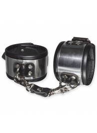 Эффектные серебристо-черные наручники с металлическим блеском - Sitabella - купить с доставкой в Самаре