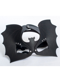 Черная кожаная маска на глаза  Летучая мышь - Sitabella - купить с доставкой в Самаре