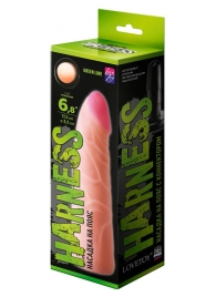 Фаллическая насадка на трусики харнесс - 17,5 см. - LOVETOY (А-Полимер) - купить с доставкой в Самаре
