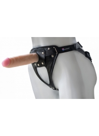 Черный пояс-трусики с насадкой  Soft-Принц  - 17 см. - LOVETOY (А-Полимер) - купить с доставкой в Самаре