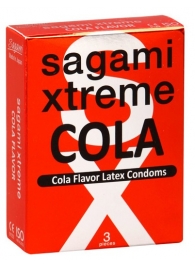 Ароматизированные презервативы Sagami Xtreme COLA - 3 шт. - Sagami - купить с доставкой в Самаре