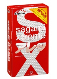 Утолщенные презервативы Sagami Xtreme Feel Long с точками - 10 шт. - Sagami - купить с доставкой в Самаре
