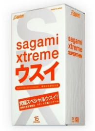 Ультратонкие презервативы Sagami Xtreme SUPERTHIN - 15 шт. - Sagami - купить с доставкой в Самаре