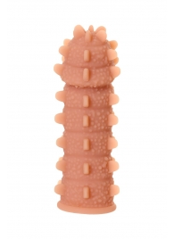 Телесная реалистичная насадка KOKOS Extreme Sleeve 04 с дополнительной стимуляцией - 12,7 см. - KOKOS - в Самаре купить с доставкой