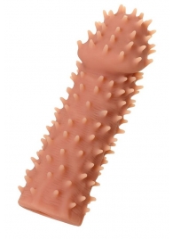 Телесная реалистичная насадка KOKOS Extreme Sleeve 07 с дополнительной стимуляцией - 12,7 см. - KOKOS - в Самаре купить с доставкой