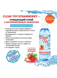 Очищающий спрей для игрушек CLEAR TOY Strawberry - 100 мл. - Биоритм - купить с доставкой в Самаре