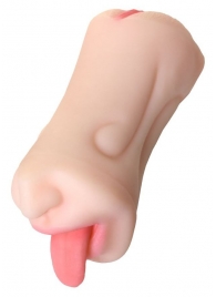 Телесный двусторонний мастурбатор Fruity Tongue - ротик и вагина - ToyFa - в Самаре купить с доставкой