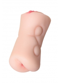 Телесный двусторонний мастурбатор Rich Fruit - вагина и анус - ToyFa - в Самаре купить с доставкой