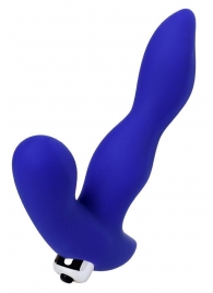 Синий силиконовый вибростимулятор простаты Stroman - 14,5 см. - ToyFa - в Самаре купить с доставкой