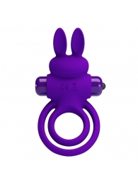 Фиолетовое эрекционное кольцо с вибростимуляцией клитора Vibrant Penis Ring III - Baile - в Самаре купить с доставкой