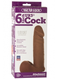Насадка-мулат для трусиков Vac-U-Lock 6  ULTRASKYN Cock - 17,3 см. - Doc Johnson - купить с доставкой в Самаре