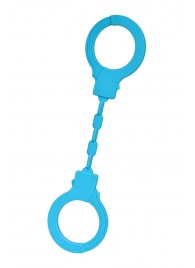 Голубые силиконовые наручники A-Toys без ключа - A-toys - купить с доставкой в Самаре