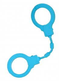 Голубые силиконовые наручники A-Toys без ключа - A-toys - купить с доставкой в Самаре