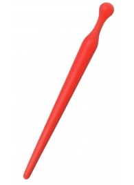 Красный силиконовый уретральный плаг - 10 см. - ToyFa - купить с доставкой в Самаре