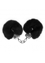 Черные меховые наручники Love с ключиками - Baile - купить с доставкой в Самаре